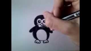 Cartoon pinguïn How to draw 4 [upl. by Anitteb]