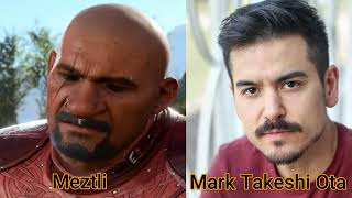 Character and Voice Actor  Baldurs Gate III  Meztli  Mark Takeshi Ota [upl. by Nylloc]