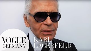 Exklusives Interview mit Karl Lagerfeld bei seiner CHANEL Fashion Show [upl. by Olaf794]