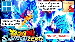 ✅ Dragon Ball Sparking Zero ConfigFix 30fpsSavedata Personajes Winlator 713 GlibcCmod V10 8gen1 [upl. by Euqinay448]