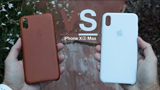 Apple iPhone XS Max Leather Case VS Silicone Case [upl. by Litha554]