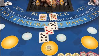 Blackjack  600000 Buy In  SUPER CLOSE TO WINNING 1000000 PLAYING HIGH STAKES BLACKJACK [upl. by Magdau]