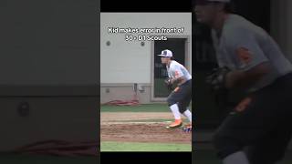 Kid makes error in front of 30 D1 scouts shorts [upl. by Ciprian]