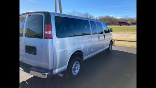 SOLD 15 Passenger Van For Sale 2016 Chevrolet 15 Passenger Van 69k miles 9189245252 [upl. by Yelhs585]