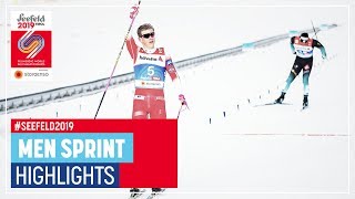 Klaebo takes gold  Seefeld  Mens Sprint  FIS Nordic Ski World Championships [upl. by Lorry]