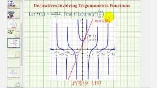 ExDerivative and Derivative Function Value Using the Quotient Rule Tangent [upl. by Ayerim367]