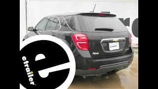 etrailer  Trailer Hitch Installation  2016 Chevrolet Equinox  Curt [upl. by Nekal]