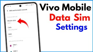 Sim 1 Sim 2 Setting Data Vivo  Vivo Dual Sim Data Setting [upl. by Nyvrem206]