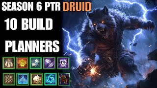 Season 6 PTR 10 Build Planners for Druid Diablo 4 [upl. by Nimajeb713]