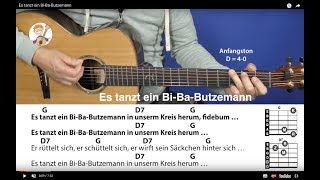 Es tanzt ein BiBaButzemann Bewegungslied nur 2 Akkorde und Text für Gitarre [upl. by Aala113]