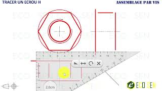 comment tracer un écrou H [upl. by Rohclem]