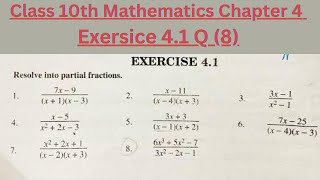 10 Maths Ex 41 Q8  Class 10 mathematics Chapter 4 Exercise 41 Q8 [upl. by Analaf984]