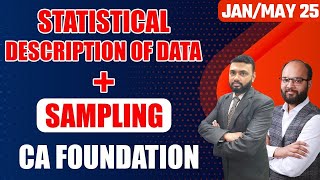 Statistical Description of DataSampling  CA Foundation JanMay 25  Quantitative Aptitude Ch  13 [upl. by Will]