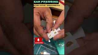 Ear piercing gun shot cute baby girl earpiercing gunshorts trending vairalvideo shots kphb [upl. by Sonafets310]