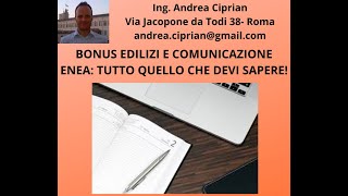 Bonus Edilizi e Comunicazione Enea Tutto Quello che Devi Sapere [upl. by Lemmor475]