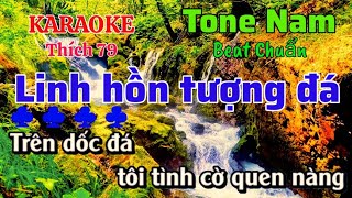 Karaoke Linh hồn tượng đá Tone Nam Beat chuẩn dễ hát [upl. by Ariec846]