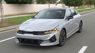 2022 KIA K5 GTLine  Wolf Gray  Driving Exterior Interior amp Prices [upl. by Sancha]