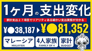 【細かい家計実態】マレーシアに住む4人家族の5〜6月支出変化を紹介します｜17削減の要因は？【海外移住後の家計簿支出 全27項目そのまま開示】 [upl. by Montagna]