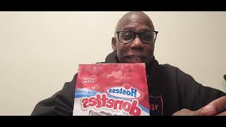 Hostess Donettes Frosted Strawberry 🍓 mini donuts 🍩 taste test 😋 tastetest [upl. by Yadrahc]