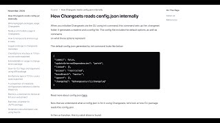 How Changsets reads config json internally [upl. by Gorrian]