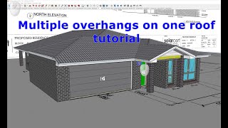 Multiple overhangs on a hip roof Quick tutorial PlusSpec [upl. by Bornie]