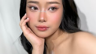 🎄 Christmas Party Makeup Look 🎄 Easy Korean Style Makeup  Step by Step Tutorial [upl. by Atoked]