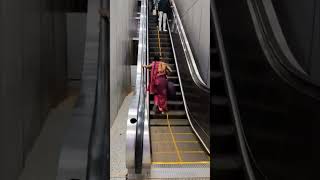 Old women escalator pavangal 🤣 unexpected fun mall sideeffects oldman escalator anguvaanakonilu [upl. by Greenstein]