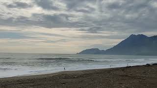 Big waves on the beach in Antalya [upl. by Jezabella]