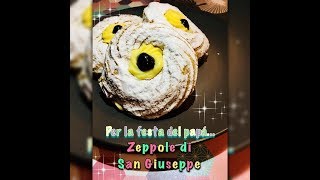 RICETTA VELOCE ZEPPOLE DI SAN GIUSEPPEFAST RECIPE SAINT JOSEPHS ZEPPOLEZEPPOLE DE SAINT JOSEPH [upl. by Anayhd]