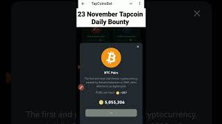 23 November Tapcoin Daily Bounty Card Tapcoin Daily Bounty Combo Card  How To Tapcoin Daily Combo [upl. by Colbert829]