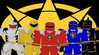 Abaranger Henshin and Roll Call in Roblox [upl. by Avalsorim]