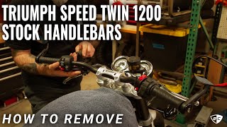 How to Remove Stock Handlebars on 2024 Triumph Speed Twin 1200 [upl. by Aydidey]