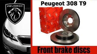 Replacement of the front brake discs and pads Peugeot 308 T9 [upl. by Annohsak]