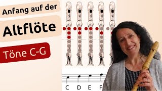 Altblockflöte lernen  die ersten Töne  Lerne mit Spaß tutorial musikunterricht [upl. by Kelam39]