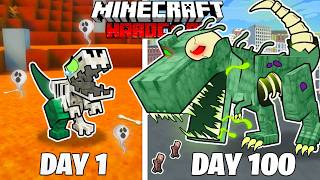 I Survived 100 Days as a DEATH DINOSAUR in HARDCORE Minecraft [upl. by Kravits]