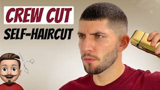 Skin Fade Crew Cut Self Cut Tutorial  Cut My Own Hair Men 2024 [upl. by Lepley]