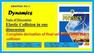 Class 11 Elastic Collision in One Dimension Derivation of final Velocities after the collision [upl. by Asiulana339]