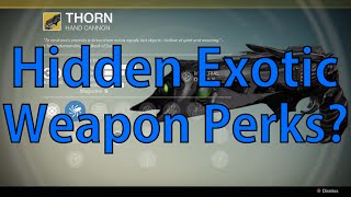 Destiny  Exotic Weapon Hidden Perks [upl. by Adrial]