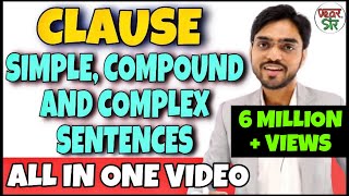 Simple Compound and Complex Sentences  English Grammar Lessons  Clauses in English Grammar [upl. by Odranreb]