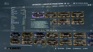 Warframe nuker larkspur prime build [upl. by Annovoj]