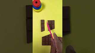 Chocolate with an Extra Slice 51 chocolateasmr shorts satisfying [upl. by Etteragram]