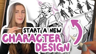 How I Start Designing a New Character  Part 1 My Character Design Process [upl. by Llenrub]