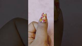 Multi colour nail art  simple nail art yellow 💛 [upl. by Enoryt387]