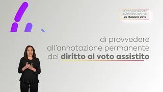 Elezioni Europee e Amministrative 2019  Voto domiciliare e assistito [upl. by Stoat]