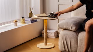 PeaPod Travertine Side Table Assembly [upl. by Atnauq163]