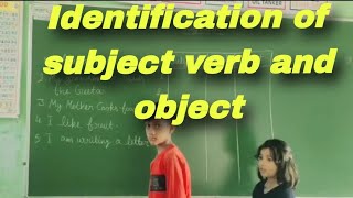 Subject Verb and Object Identification 🥰classroomseries viralvideo [upl. by Neiviv]