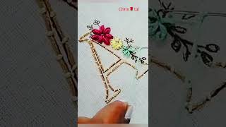 Floral Letter Embroidery [upl. by Nilak]