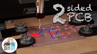 FlatCam 2 sided PCB milling on a CNC [upl. by Ynettirb]