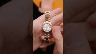 Rolex President Rose Gold Mother of Pearl Diamond Dial Ladies Watch 179175 l SwissWatchExpo [upl. by Caralie938]