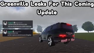 GREENVILLE ROBLOX LEAKS THAT WE HAVE GOT SO FAR [upl. by Heilner]